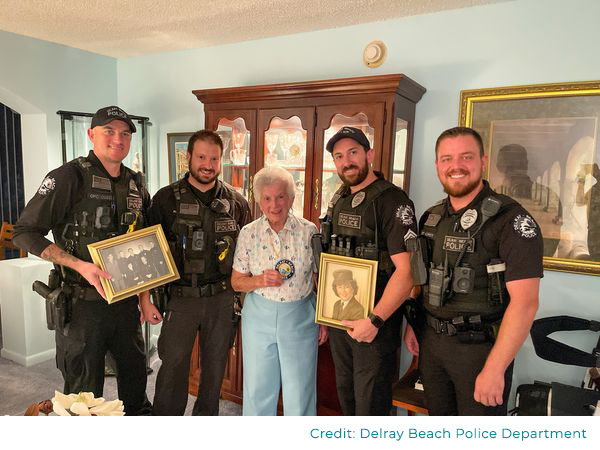 Abbey Delray South Resident Receives Special Surprise from the Palm Beach Police Department